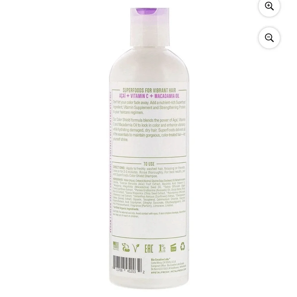 2x Petal Fresh Pure 12 Fl. Oz. SuperFoods For‎ Hair Color Shield Conditioner